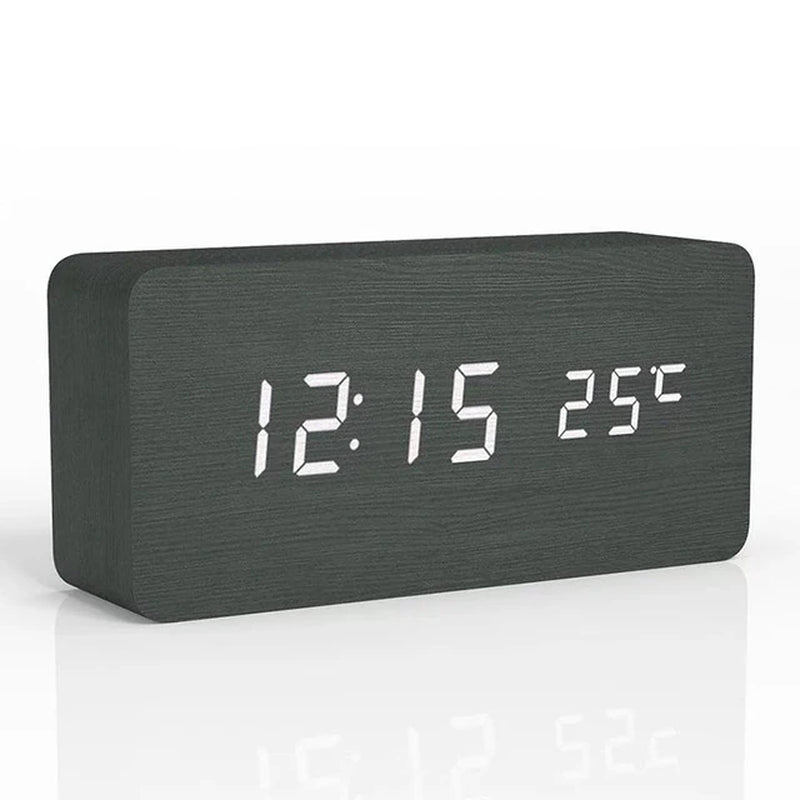 FrostBox™ Wooden Digital Alarm Clock