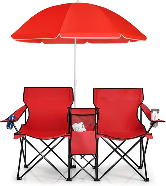 FrostBox™ Portable Double Chair W/Umbrella